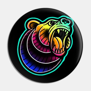 Rad Colorful Bear Pin