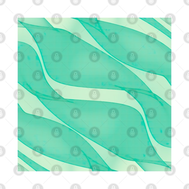 Abstract flowing ribbons in mint green by hereswendy