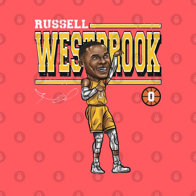 Russell Westbrook Los Angels L Cartoon by Buya_Hamkac