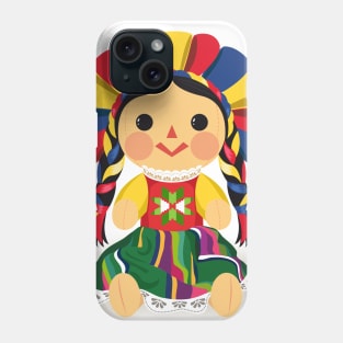 Mexican Doll, María. Mexican Otomi Doll. Traditional Mexican Rag Doll Phone Case