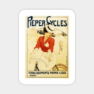 PIEPER CYCLES Art Nouveau French Advertisement Vintage Bicycle Magnet