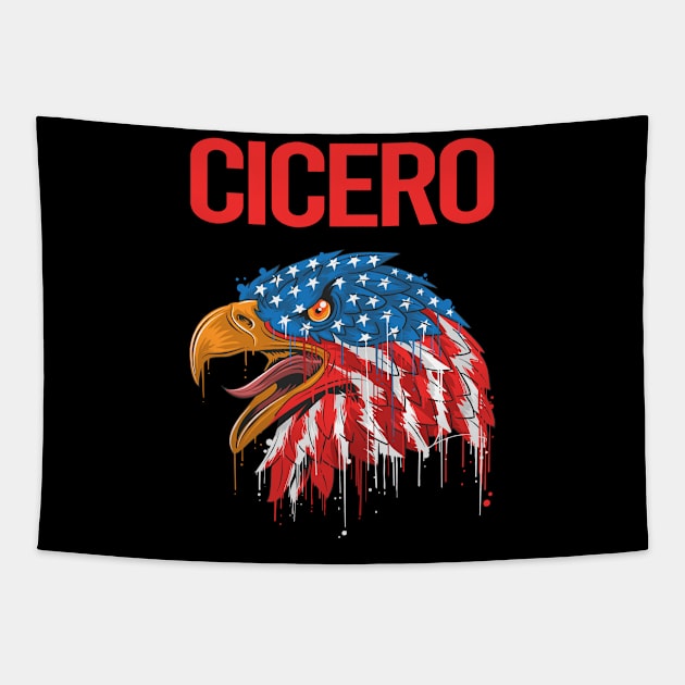 USA Eagle Cicero Tapestry by flaskoverhand