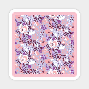 Purple Floral Garden Magnet