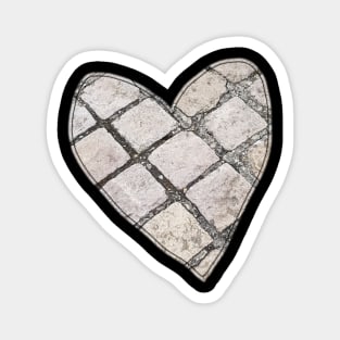 Concrete Heart Valentines Day Magnet