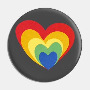 Rainbow Hearts Pin