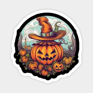 pumpkin witch halloween Magnet