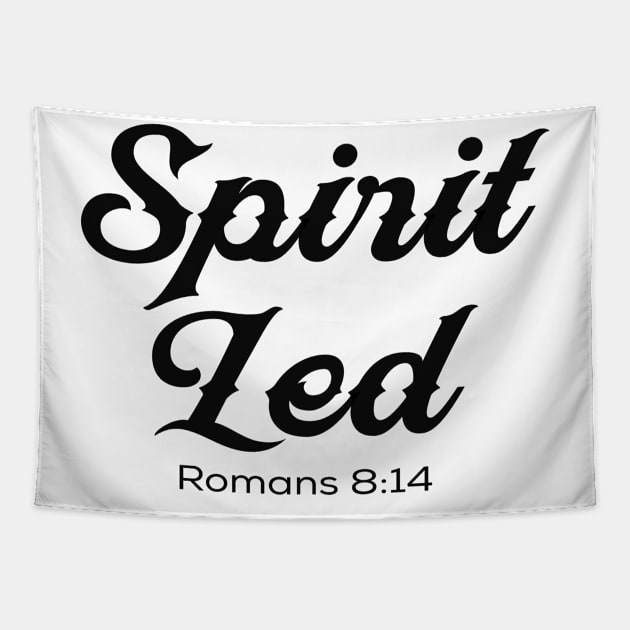 Bible Quotes Design - Spirit Led Tapestry by GraceFieldPrints