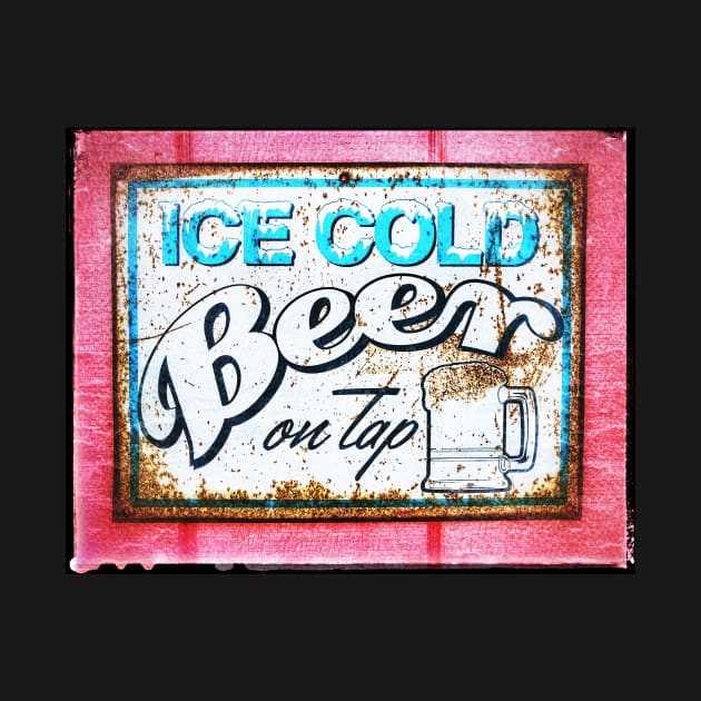 Ice Cold Beer - On Tap - Sign by Debra Martz