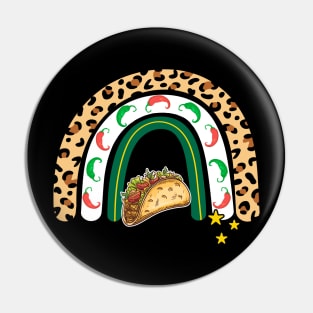 Cinco De Mayo Leopard Rainbow Pin