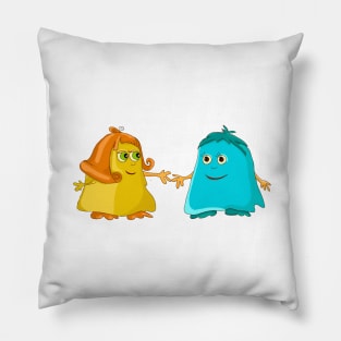 Puffball monsters :) Pillow