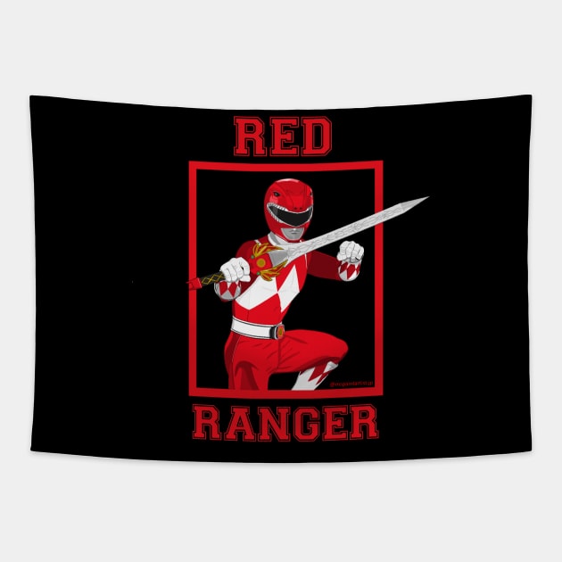 Jason Red Ranger Tapestry by Zapt Art