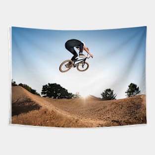 BMX Bike Stunt Table Top Tapestry