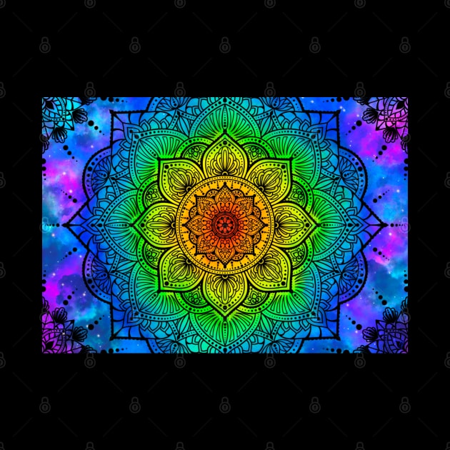 Dark Rainbow Mandala by MayGreenAbgrall