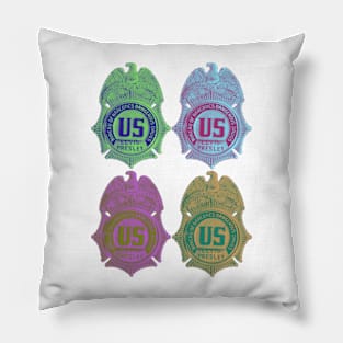 Elvis's badge pop art Pillow