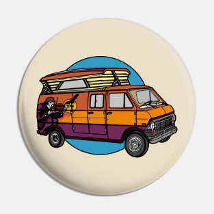 Vintage Skeleton Camper Pin