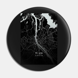 Riga Latvia City Map dark Pin