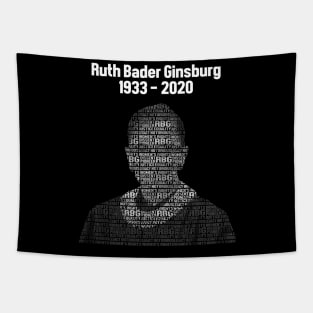 RBG RIP 2020 Ruth Word Design Tapestry