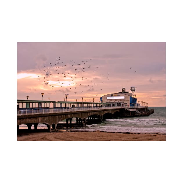 Bournemouth Pier And Beach Dorset England by AndyEvansPhotos