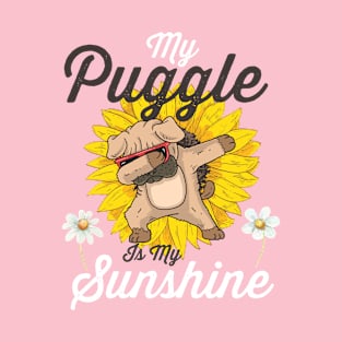 Puggle and Sunflowers Dog Lover Gifts For Women and Girls T-Shirt