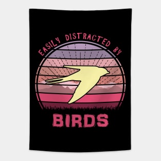 Easily Distracted By Birds Tapestry