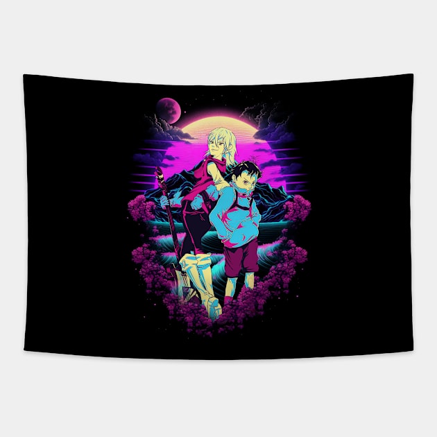 Haruko's Extraterrestrial Rock Show Tee Tapestry by Mckenna Paucek