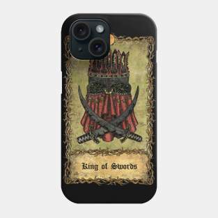 King Of Swords. Eternal Bones Tarot (Colorful) design. Phone Case