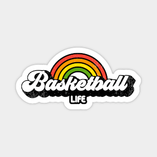 Groovy Rainbow Basketball Life Magnet