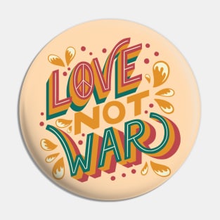 Love Not War, Flower Power Protest Pin