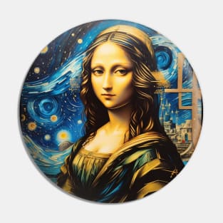 Modern Mona Lisa v2 Pin