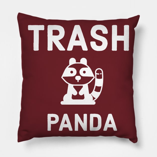 Trash Panda Raccoon Pillow by narekmug