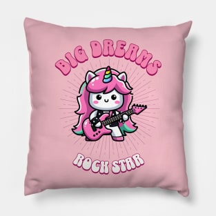 Big Dreams Rock Star Unicorn | Dream Big! Pillow