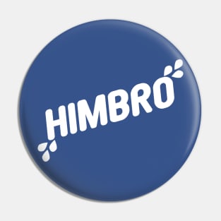 Himbro sweat, White on blue Pin