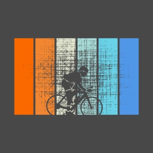 Cycling on a Bicycle Retro Style T-Shirt