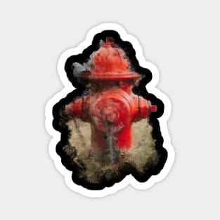 Fire hydrant artistic style Magnet