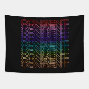 Consent y2k design Tapestry