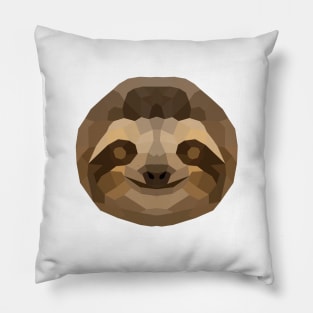 Cute Sloth Low Poly Pillow