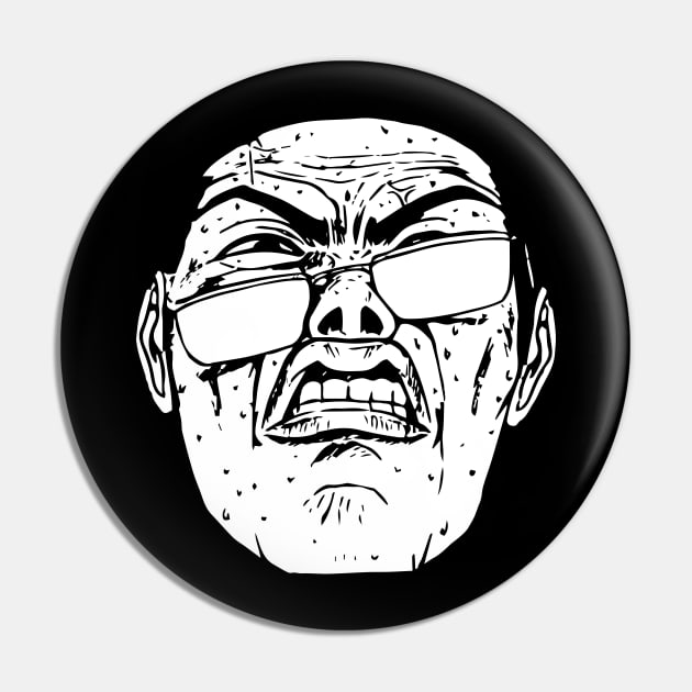 GTO Faces collection - 3 - Vice Principal Hiroshi Uchiyamada - Angry Pin by FOGSJ