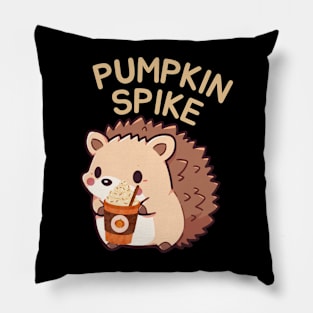 Cute Kawaii Hedgehog Pumpkin Spice Lover Funny Mom Fall Season Pillow