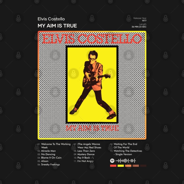 Elvis Costello - My Aim Is True Tracklist Album by 80sRetro