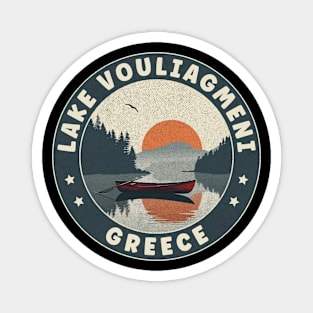 Lake Vouliagmeni Greece Sunset Magnet