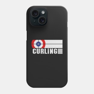 Curling winter sport curling with text Phone Case