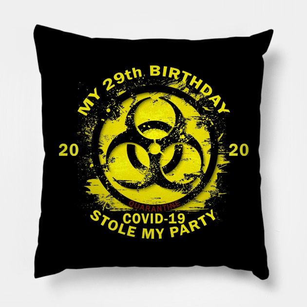 29th Birthday Quarantine Pillow by Omarzone
