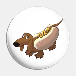 Dachshund in Hot Dog Costume Pin