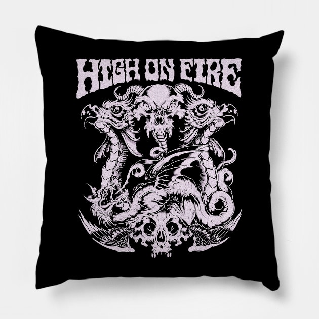 High On Fire Pillow by CosmicAngerDesign