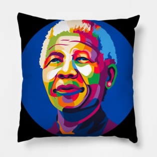 Nelson mandela pop art Pillow