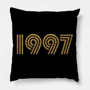 1997 Birth Year Glitter Effect Pillow