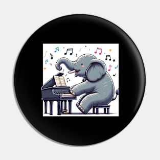 Elephant at the piano Pin