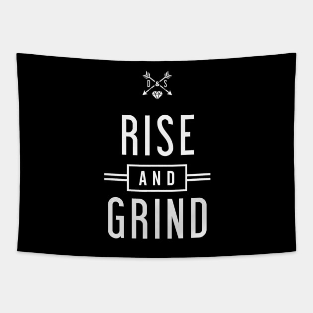 RISE & GRIND Tapestry by DreamersAndSchemersDesign