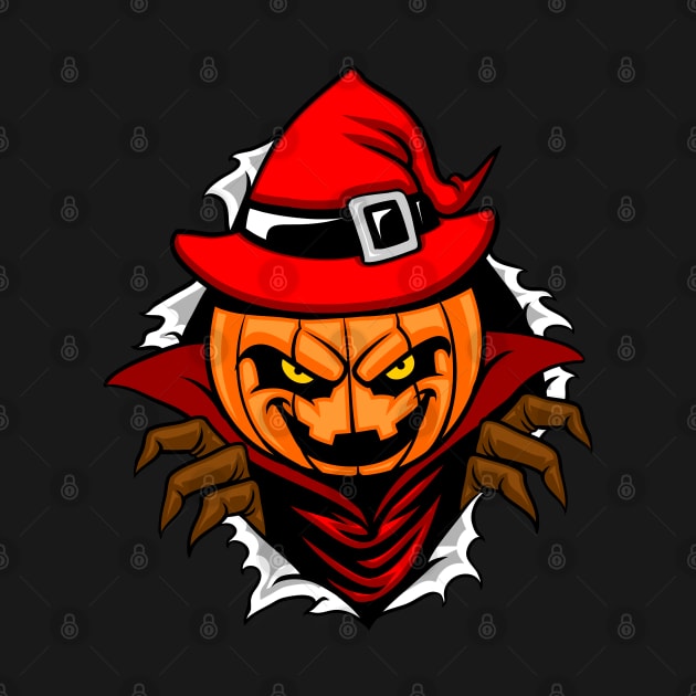 Halloween pumpkin head by sharukhdesign