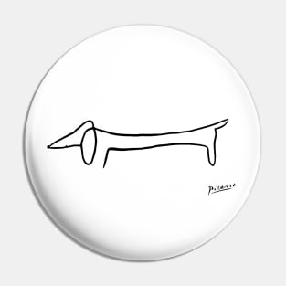 Picasso's sausage dog Pin